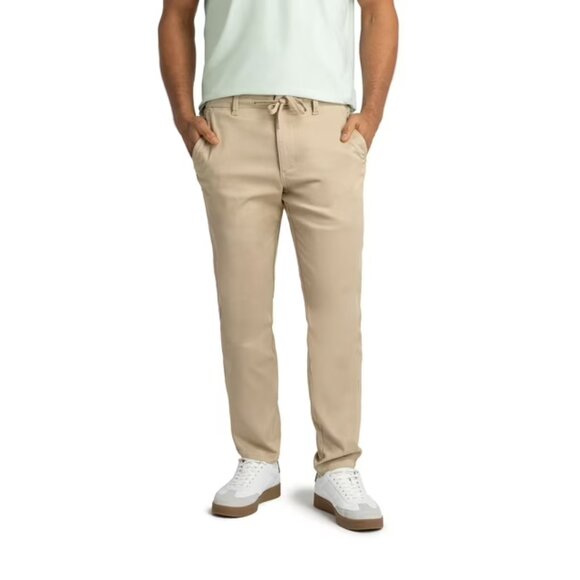 U.S. Polo Assn. Men's Knit Chino Pant, Size Medium, Relaxed Fit, Khaki Prep - Picture 1 of 3